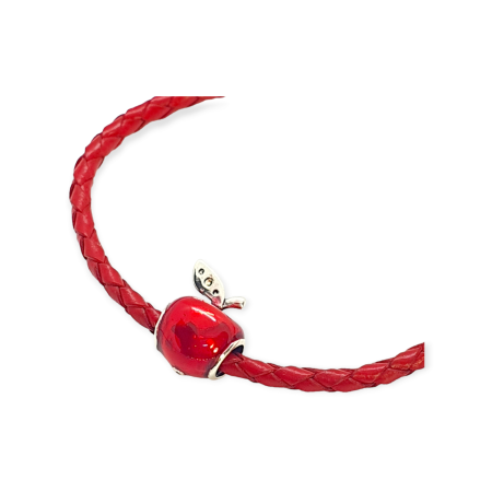 bracelet red cord with apple